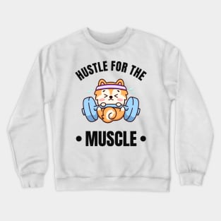 Training Muscles Cute Dog Puppy Workout Crewneck Sweatshirt